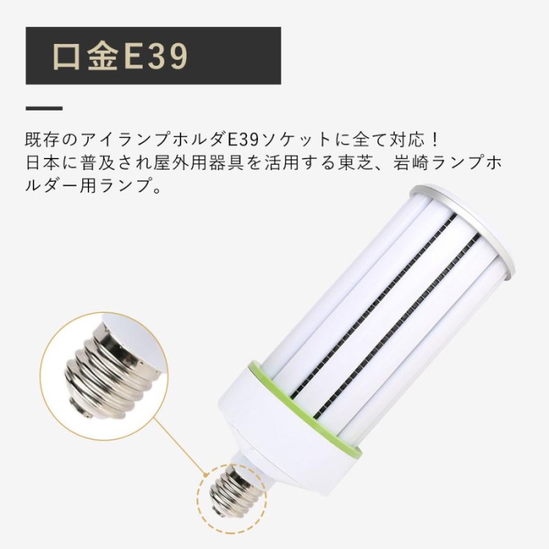 400W相当】LEDコーンライト E39 水銀灯からLED 工事不要 コーン型LED電球 LEDコーンライト 60W LED水銀灯ランプ コーン型水銀灯  60W 12000LM 節電 四色選択 LINEショッピング