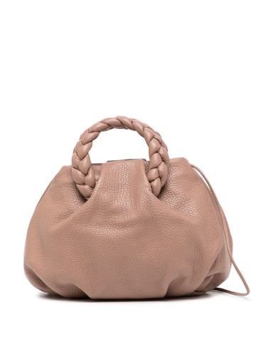 Hereu - Bombon grained-texture tote bag - women - Lamb Skin/Organic Canvas - One Size - Brown