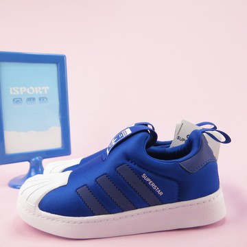 【iSport愛運動】代購正韓品 ADIDAS SUPERSTAR 360 C 中童鞋 懶人鞋 CG6571 藍