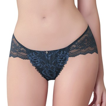 SWEAR 思薇爾 撩波 香雪蘭系列 M-XL 全蕾絲 低腰 三角 女內褲 (幽影藍)