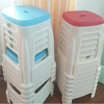 塑料凳子家用加厚成人餐廳椅子餐桌高凳可重疊防滑膠登子吃飯櫈子