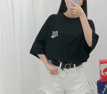 FINDSENSE H1夏季 新款 日本 簡約 嘻哈 清新印花  時尚  寬鬆 潮牌 情侶 短袖 T恤 潮男女 上衣