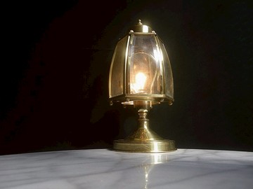 【老時光 OLD-TIME】早期二手台灣製銅玻璃桌燈