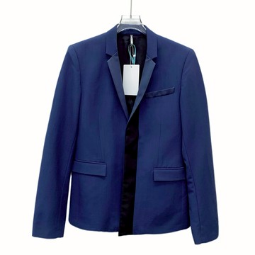 (M) dior質感西裝羊毛長袖藍色外套