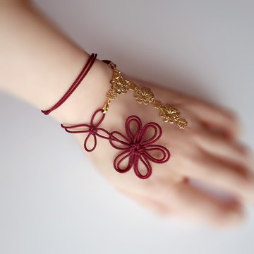 手鍊 花朵觸碰