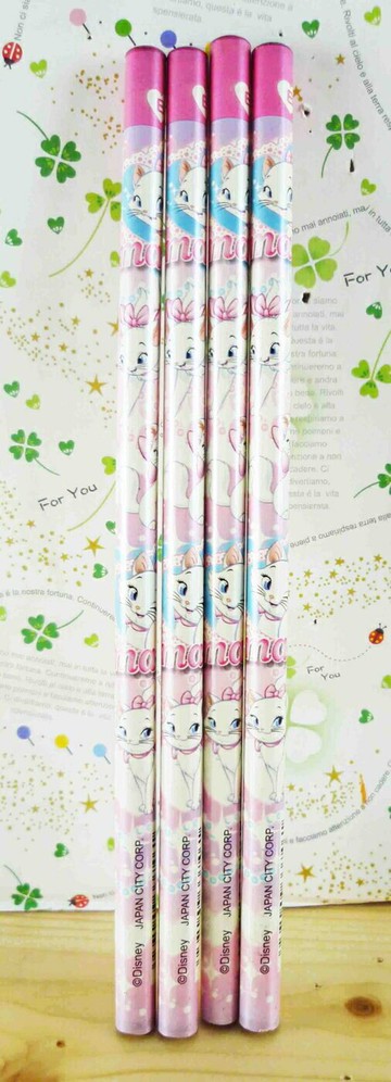 【震撼精品百貨】The Aristocats Marie 迪士尼瑪莉貓 4入鉛筆-粉 震撼日式精品百貨
