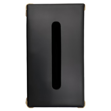 輕奢高級感手工皮革編織衛生紙盒  23 x 13.5 x 8cm  靜謐黑