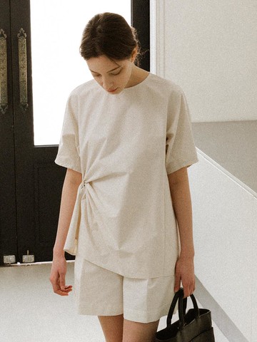 Twisted Blouse [beige]