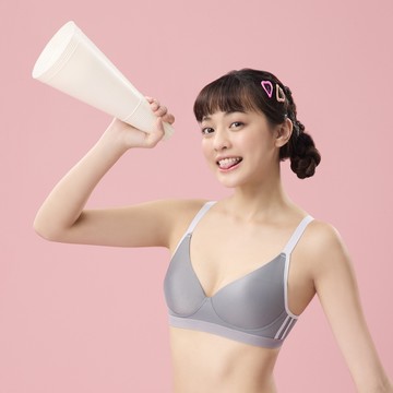 嬪婷-FTC輕涼運動系列-涼感動 D:M-LL無鋼圈運動內衣(冷靜灰)-BBB305FU