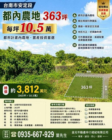 台南安定段都內｜台南市安定區安定段
