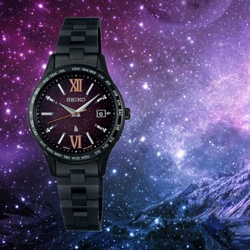 SEIKO_精工 Lukia 30週年限量「紫色星空」電波對錶-女錶 (SSVV087J/1B35-0AY0P)