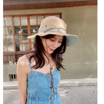 「拉兒小舖」台灣現貨  登山帽 釣魚帽 雙色防水 防潑水 工裝帽 速乾 奔尼帽 大帽沿 遮臉漁夫帽  防曬漁夫帽 露營帽