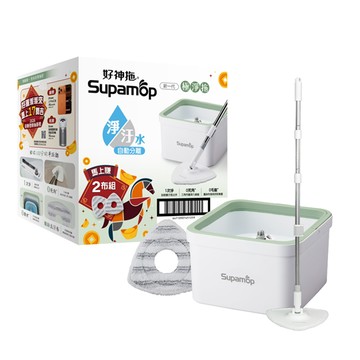 【好神拖】2026神馬都好拖 極淨拖淨汙分離平板拖把組 加贈1布(共1拖1桶2布)