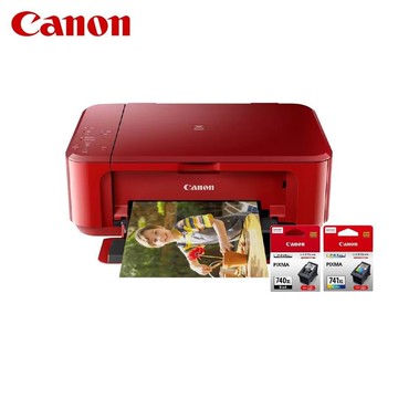 CANON PIXMA MG3670 紅色 多功能相片複合機 搭PG-740XL+CL-741XL大容量墨水匣一組