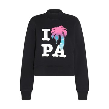 Palm Angels - Black Multicolour Cotton Sweatshirt