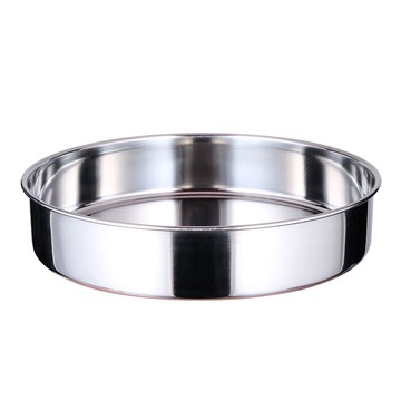 不沾鍋涼皮鑼鑼304涼皮鑼鑼模具不銹鋼圓盤平底盤子蒸盤家用制作