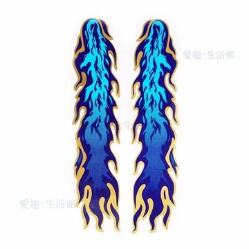 【臺灣-出貨】汽車拉花火焰貼紙摩托車身貼保險槓劃痕遮擋貼防水防曬創意個性貼06i9