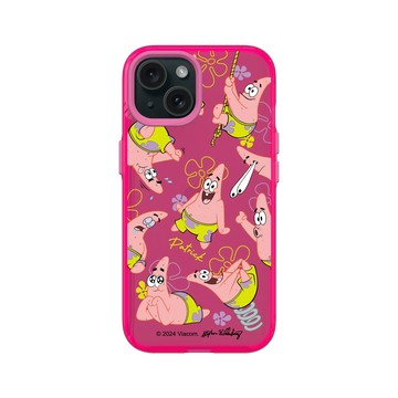 iPhone 15 Clear 粉漾桃 - 海綿寶寶 SpongeBob - 派大星百變表情