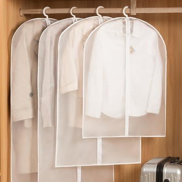 FOREVER 防潮衣物 /大衣防塵罩60*140CM 透明拉鍊款 10入