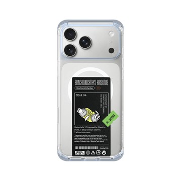 iPhone 17 Pro Max ClearX (MagSafe 兼容) 冰透藍 - Marine Debris - 拋棄式餐具粗體臂鉤躄魚