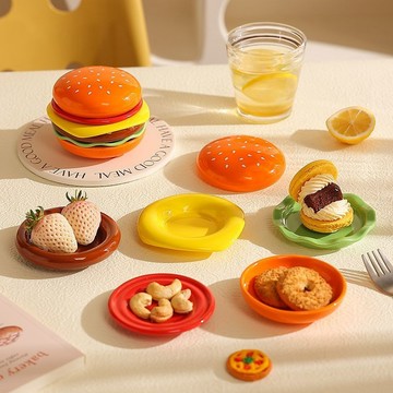 隔日達✨現貨 漢堡調味碟 精緻小吃碟 陶瓷 蘸料碟 家用碟子 甜品盤 點心碟 高顏值 美式