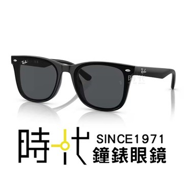 【RayBan雷朋】RB 4391D 601/87 65mm 橢圓框墨鏡 膠框太陽眼鏡 黑框/灰色鏡片 台南時代