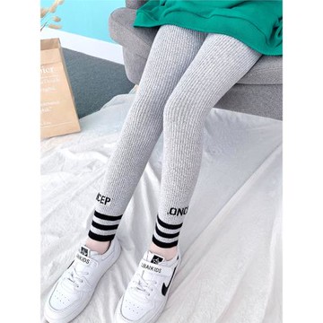 女童打底褲春秋外穿洋氣針織小女孩長褲春季寶寶春裝童褲兒童褲子