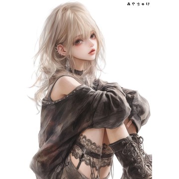 【10月新作5】07-094-0062 人物貼紙 淺色龐克女孩