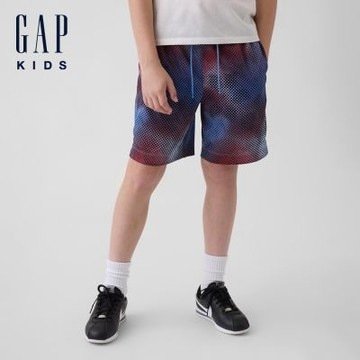 【GAP】兒童GapFit 6吋再生網眼舒適短褲-花卉印花/雲朵印花(745895)