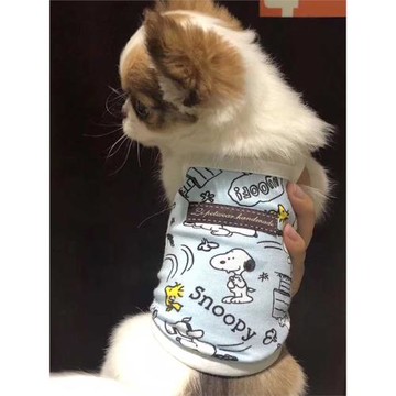 春款狗狗海軍風斯芬克斯貓純棉衣服泰迪史努比無毛貓夏天防曬服