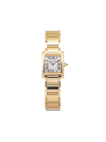 Cartier - 1999 pre-owned Tank Française 20mm - women - 18kt Yellow Gold - One Size