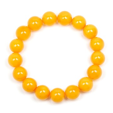 【正佳珠寶】老蜜蠟琥珀 頂級陽橙老蜜 12.3-12.8mm 老蜜蠟手珠