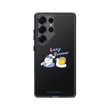 Galaxy S25 Ultra Clear 酷墨灰 - 懶散兔與啾先生 Lazy Rabbit and Mr.Chu - lazy summer