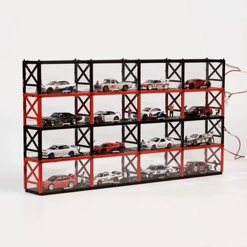 1/64 模型車堆疊展示架 展示底座 停車場 車庫 小車 收納 收藏 展示盒 展示櫃 MINIGT 多美 風火輪 場景