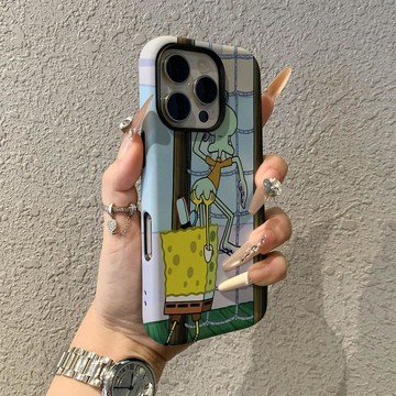 章魚哥適用蘋果17promax手機殼iPhone16pro卡通菲林二合一保護套15pro女13可愛14新