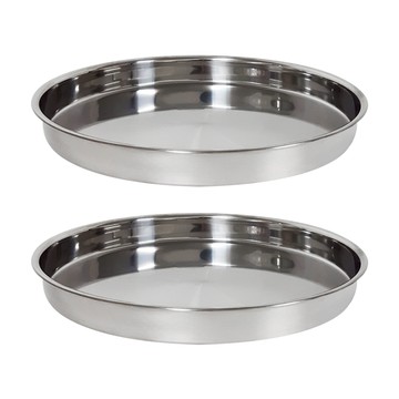 MIKA HOUSE 橘之屋 不銹鋼圓托盤 淺  圓盤  22cm  1組