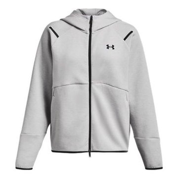 (WMNS) Under Armour Unstoppable Fleece Full Zip Jacket 'Light Grey'