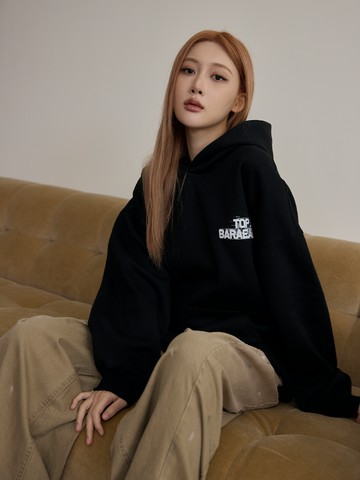 簡約背後英文標語長帽T