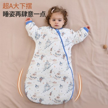 嬰兒睡袋秋冬款恒溫新生兒童寶寶冬季加厚防寒壹體防踢被四季通用鑫弘-萌寶童裝可開發票