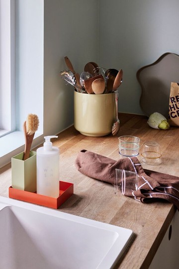 預購【211911】混色雙罐儲物罐-淺綠色/沙色