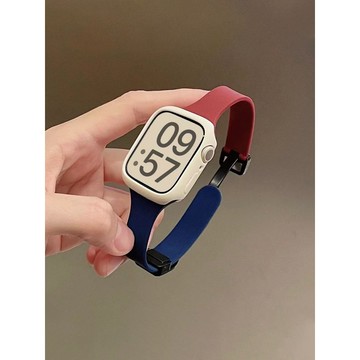 《台灣出貨》適用 APPLE WATCH 小蠻腰錶帶 拼色磁吸錶帶 拼色錶帶 S11 S10 SE 46mm 女士錶帶