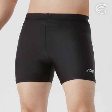 ADISI 男游泳五分泳褲【黑色】AP2513097 (M-2XL)｜快乾 彈性 防曬 抗UV 游泳 水上活動