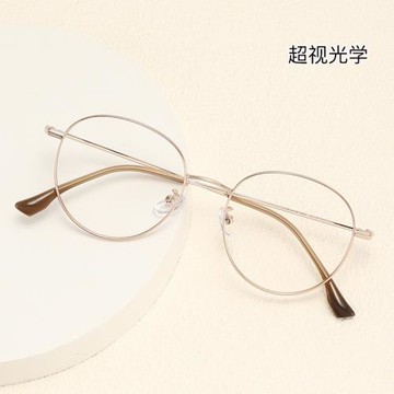 18140眼鏡超輕合金眼鏡書呆子眼鏡架素顏大圓框防藍光眼鏡平光鏡