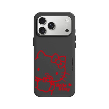 iPhone 17 Pro Max SolidX 黑 - 三麗鷗-Hello Kitty - 簡約系列-蘋果咬一口