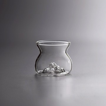 日式觀山茶杯小玻璃杯個人品茗杯單杯功夫茶茶具家用小號喝茶杯子