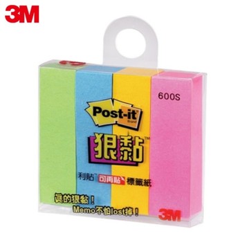 【阿翔小舖】『3M 』Post-it 利貼 可再貼標籤紙600S  5*4.7*1.1公分 90張 便利貼