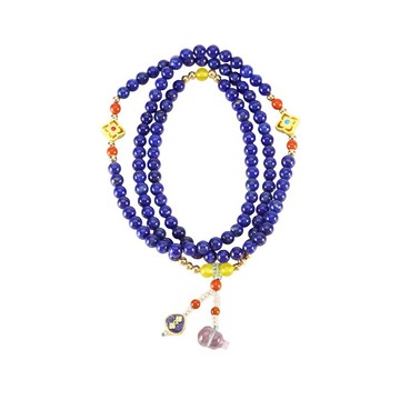 【2025大藏經萬咒加持】頂級3A青金石護佑圓滿念珠 (保平安/淨化磁場/招財/貔貅/藥師佛)