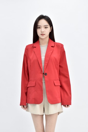 (L) anirek 紅色素面西裝外套