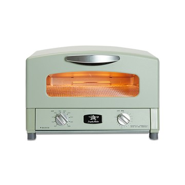 福利品出清【日本千石阿拉丁】4枚燒復古多用途烤箱 綠色 AET-G13T