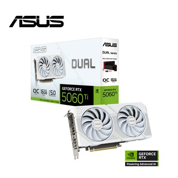 【顯卡+主機板】華碩 Dual RTX 5060 Ti 16GB White OC 顯示卡 + TUF GAMING B850-PLUS WIFI7 主機板